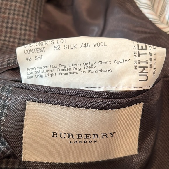 BURBERRY London Men’s Sport Coat Made in the USA 🇺🇸 52 Silk/ 48 Wool 40 SHT - Picture 6 of 13